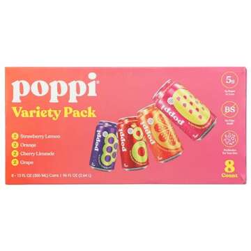 Poppi Variety Probiotic Soda 8pk, 12 FZ