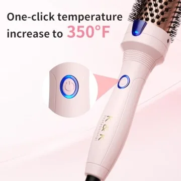 K&K 1.5 Inch Ceramic Tourmaline Ionic Curling Brush Volumizer - Hot Brush Creates Root Volume & Loose Curls, Volume Curls, Hair Styling Tool