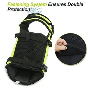 VIVAGLORY Bright Yellow Dog Life Jacket for Safety & Style
