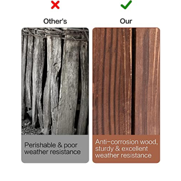 Durable Easy Install Pine Wood Garden Fence