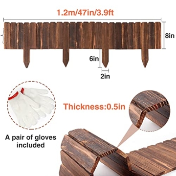 Durable Easy Install Pine Wood Garden Fence