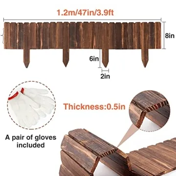 Durable Easy Install Pine Wood Garden Fence