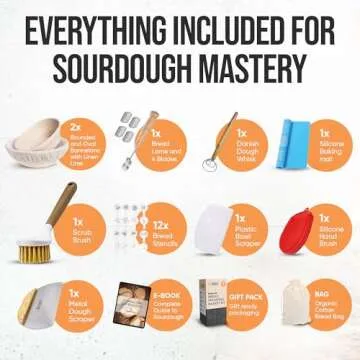 Complete Banneton Proofing Basket Set for Sourdough Baking