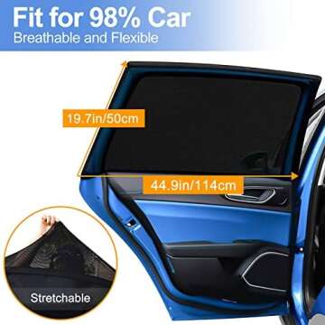 PEYOU Car Window Shades: Baby UV Protection Sun Covers