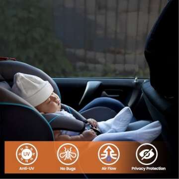 PEYOU Car Window Shades: Baby UV Protection Sun Covers