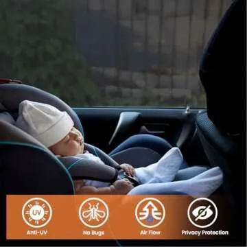PEYOU Car Window Shades: Baby UV Protection Sun Covers