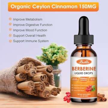 Organic Berberine Liquid Drops 2 Pack for Immune Support