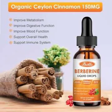 Organic Berberine Liquid Drops 2 Pack for Immune Support