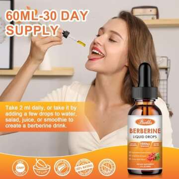 Organic Berberine Liquid Drops 2 Pack for Immune Support