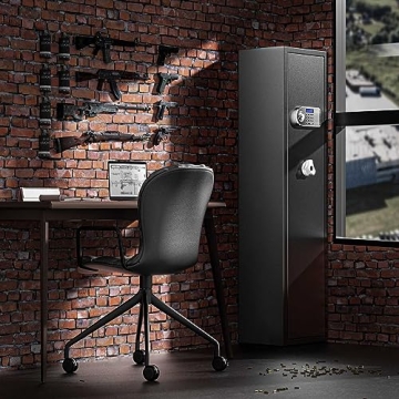 Riddost Rifle Gun Safe with LCD Display for Up to 6 Rifles