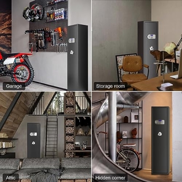 Riddost Rifle Gun Safe with LCD Display for Up to 6 Rifles