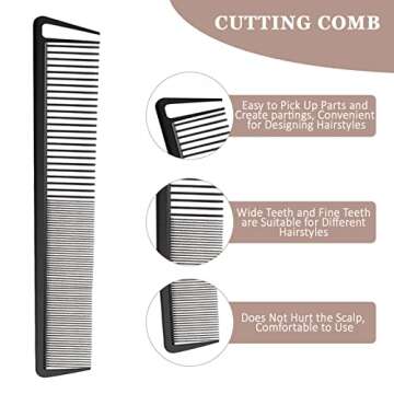 Goiple Hair Comb 11PCS Professional Styling Comb Set for Women Men, Curly Hair for All Hair Types, Multifunctional Salon Combs for Women Parting Comb Set, Painless and Smooth