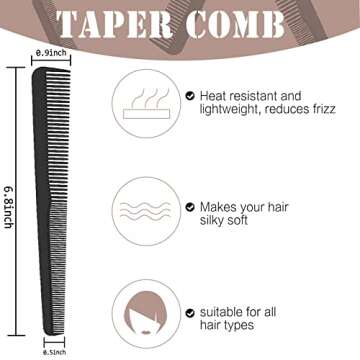 Goiple Hair Comb 11PCS Professional Styling Comb Set for Women Men, Curly Hair for All Hair Types, Multifunctional Salon Combs for Women Parting Comb Set, Painless and Smooth