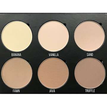 Powder Contour Highlighter Makeup Palette – Beauty Junkees 6 Piece Contouring Highlight Kit for Be...