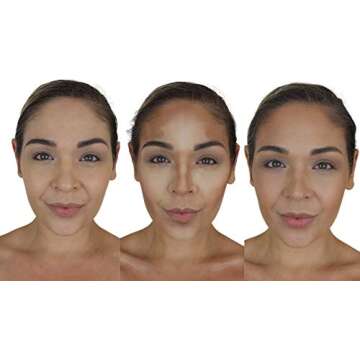 Powder Contour Highlighter Makeup Palette – Beauty Junkees 6 Piece Contouring Highlight Kit for Beginners, Concealer, Bronzer, Refillable Pans, Professional Paraben, Gluten, Cruelty Free Cosmetics