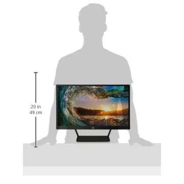 HP Pavilion 22cwa 21.5-Inch Full HD 1080p IPS LED Monitor, Tilt, VGA and HDMI (T4Q59AA) - Black