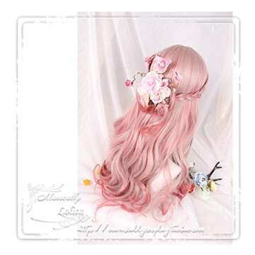 Women Girls Natural Looking Daily Wear Cute Light Purple Fluffy Curly Wig Japan Harajuku Sweet Lolita Club Costume Party Hair with Wig Cap
