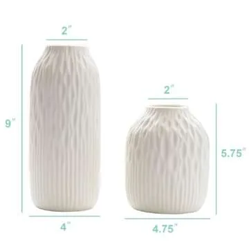 Elegant White Vases Set for Modern Home Decor