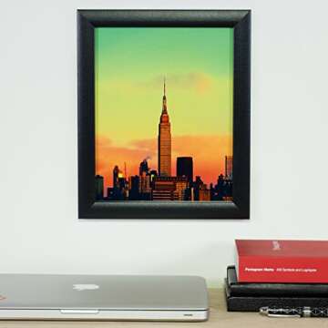 Craig Frames 24x36 Modern Black Poster Frame with Clear Plexiglass - Elegant Matte Finish for Wall Display