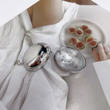 Minimalist Oval Disc Stud Earrings in Silver - Hypoallergenic