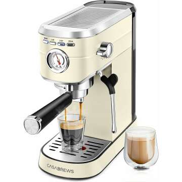 20 Bar CASABREWS Espresso Machine with Milk Frother