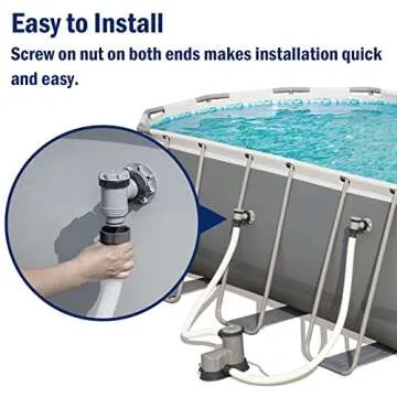 Pool Pump Hose for Coleman Intex - 1.5 inch Above Ground Pool Hose for Filter Pumps & Saltwater Systems 59" Long, 29060E Pool Hose (2 Pack)