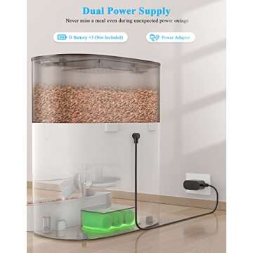 WiFi Cat Feeder for 2 Cats with App Control