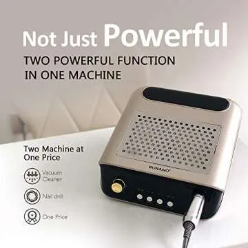 BURANO Nail Drill Machine with Dust Collector for Professionals