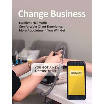 BURANO Electric Nail Drill Machine Dust Collector for Nails, 2 in1 Efile Nail Drill with Nail Dust Collector Vacuum for Professional Manicure Nail Art&Nail Starter 110v Voltage Use