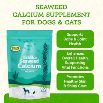 Animal Essentials Seaweed Calcium - Supplement for Dogs and Cats, High Digestibility, Pure Clean Ice...