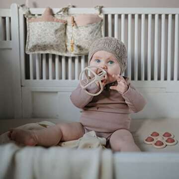 Mushie Dried Thyme Silicone Baby Teether Ball Toy