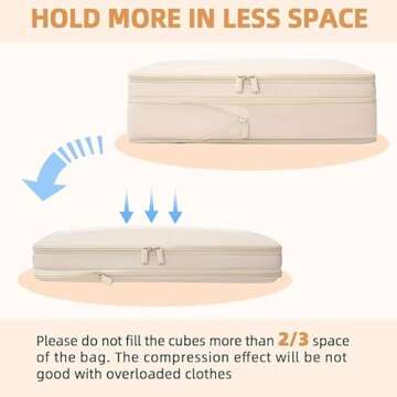BAGAIL Compression Packing Cubes for Easy Travel