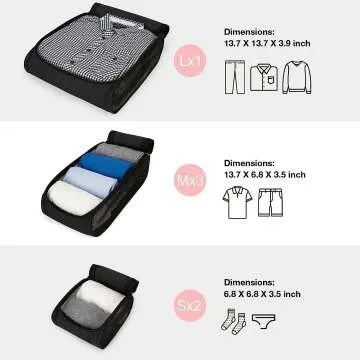 Lightweight BAGSMART Packing Cubes Set for Travel