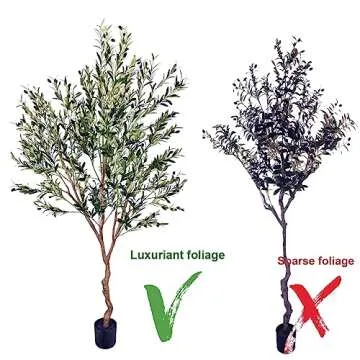 Zsenent Faux Olive Tree Fake Olive Tree Olive Trees Artificial Indoor 7 Feet (84 inches) Realistic Potted Silk Indoor Large Fruit for Home Offices, Living Rooms, Bedrooms, Stairs and Foyer Decor
