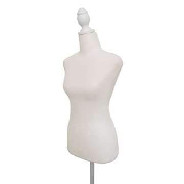 Female Mannequin Body Torso Dress Form with Adjustable Tripod Stand for Clothing Dress Display
