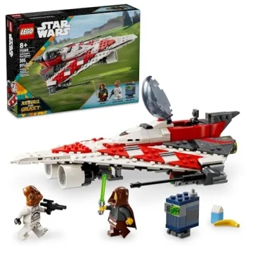 LEGO Star Wars Jedi Bob’s Starfighter Buildable Toy Vehicle with Minifigures