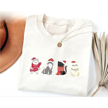 Funny Christmas Cat Sweatshirt - Perfect Gift for Cat Lovers