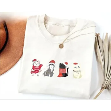 Funny Christmas Cat Sweatshirt - Perfect Gift for Cat Lovers
