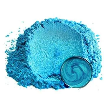 Eye Candy Pigments Premium Blue Mica Powder - Okinawa Blue (50gr) - for Epoxy, Resin, Soap, Paint, W...