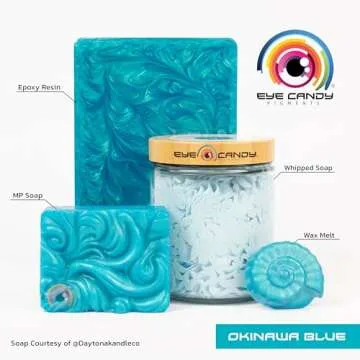 Eye Candy Okinawa Blue Mica Powder for Artistic Creations