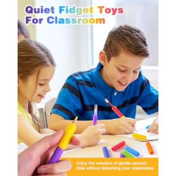 LESONG Sensory Fidget Toys - Textured Pencil Grips