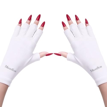 MelodySusie UV Protection Gloves for Nail Care - UPF50+ Light Protection