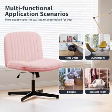 Naspaluro Modern Armless Adjustable Office Chair