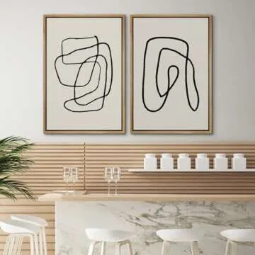 SIGNWIN Abstract Framed Wall Art - Modern Home Decoration