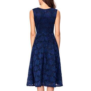 Elegant Noctflos Women’s V Neck Floral Lace Cocktail Dress for Special Occasions