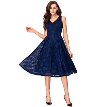 Elegant Noctflos Floral Lace Cocktail Dress for Parties