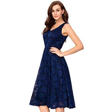 Elegant Noctflos Floral Lace Cocktail Dress for Parties