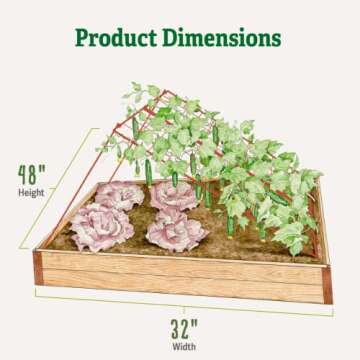 Gardener's Supply Company Cucumber Trellis | Garden Bed Support for Cucumbers & Climbing Plants | Ou...