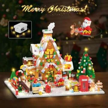 INSOON Advent Calendar 2024 Gingerbread House 3.6 Mini Building Set with LED Light - 24 Day Christmas Countdown Building Block 1763 PCS, Xmas Gift Brick Toy Playset for Adult Teens Kids Girls Boys Ages 10+