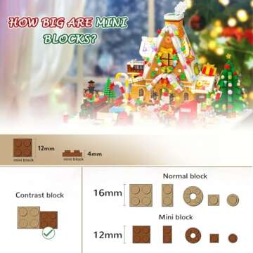 INSOON Advent Calendar 2024 Gingerbread House 3.6 Mini Building Set with LED Light - 24 Day Christmas Countdown Building Block 1763 PCS, Xmas Gift Brick Toy Playset for Adult Teens Kids Girls Boys Ages 10+
